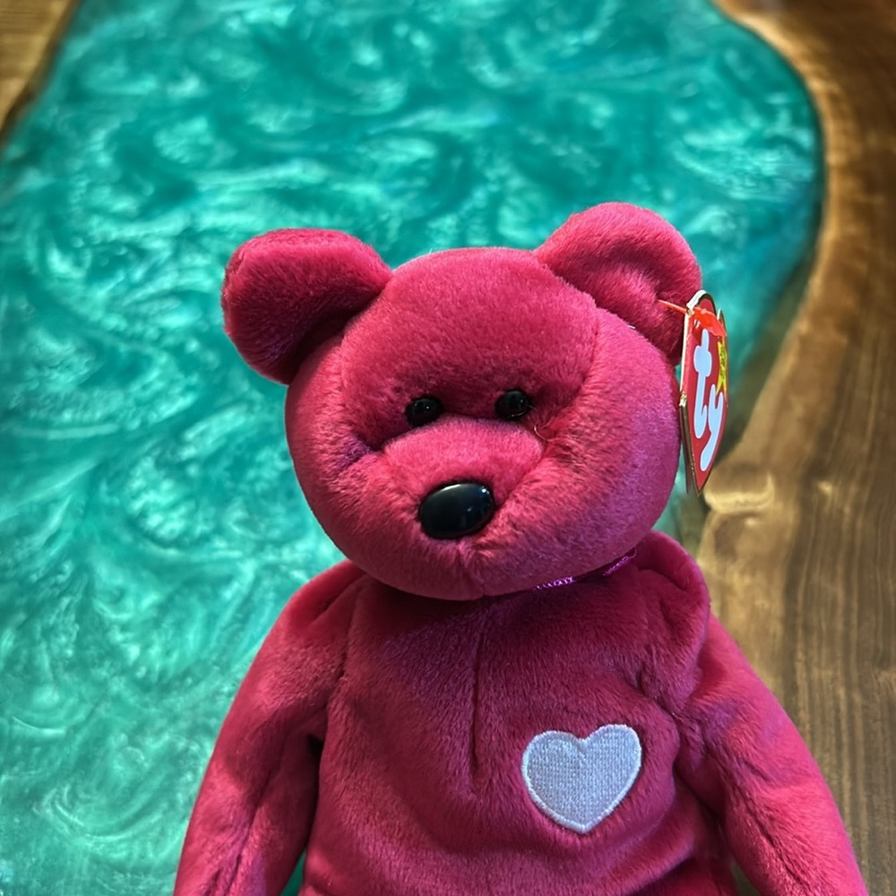 TY Beanie Baby Valentina Bear Valentine Day Heart Teddy 9”, Excellent Condition - Picture 3 of 7